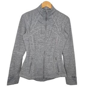 Queenieke Womens Gray Athletic Active Athleisure Full Zip Define Jacket Size 12